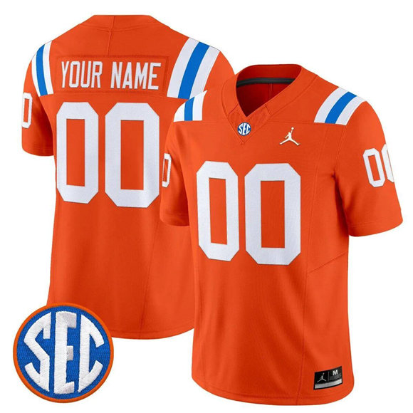 Men's Orange Florida Gators ACTIVE PLAYER Custom F.U.S.E. 1960s Throwback Vapor Limited Stitched Football Jersey